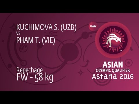 Repechage FW - 58 kg: T. PHAM (VIE) df. S. KUCHIMOVA (UZB) by TF, 10-0