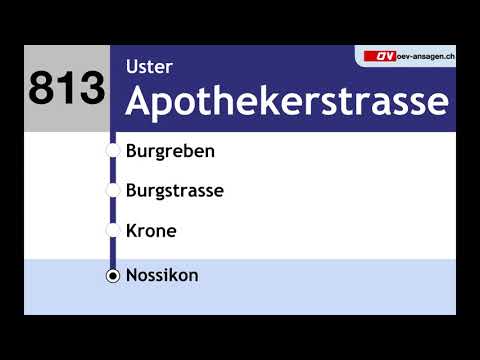 VZO Ansagen - 813 - Uster, Bahnhof – Nossikon