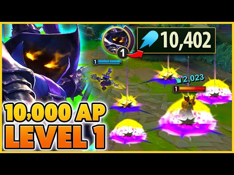 I Got 10,000 AP LEVEL 1 Then HARD CARRIED!!