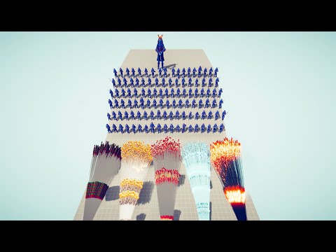 100x SAMURAI + GIANT vs 5x EVERY GOD - Totally Accurate Battle Simulator TABS