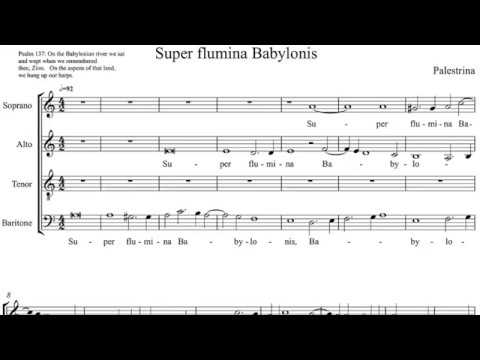 Super flumina Babylonis (4 Bass) - Palestrina - Learn the Bass Choral Part