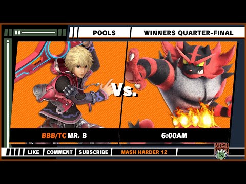 Mash Harder 12 - Winners Round 3 - Mr. B (Shulk) VS 6:00am (Incineroar) - Smash Ultimate Singles