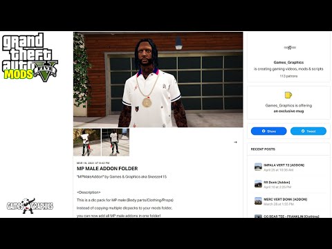 How to install MP Male Addon Folder (2021) GTA 5 MODS