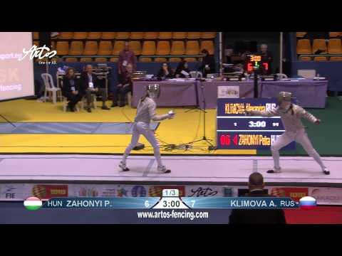 Cadets Women Sabre Indiv Final Zahonyi HUN vs Klimova RUS