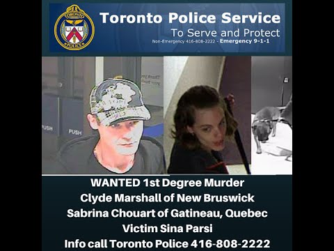 Clyde Marshall and Sabrina Chouart are seen in an apartment building security video
