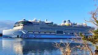 Icon of the Seas world's BIGGEST cruise ship leaving Shipyard | Royal Caribbean