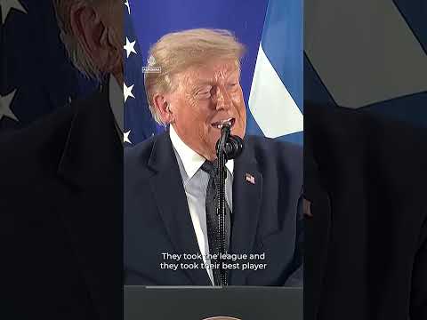Trump jokes that England turned Harry Kane into a ‘defensive player’ | AJ #shorts