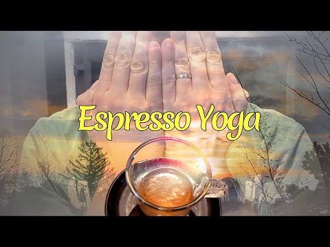 Early morning Espresso Yoga with bottomless double shot🧘‍♂️SILENT (no real yoga😉nerds only!)