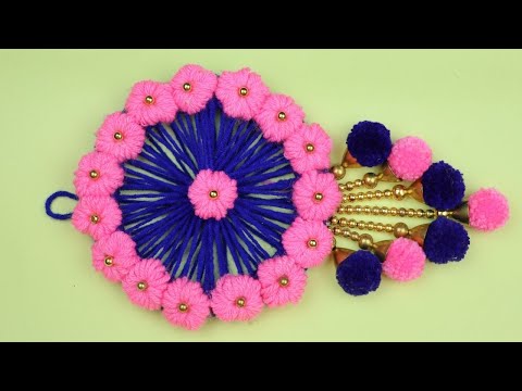 DIY Woolen Craft Idea - Beautiful Woolen Wall/Door...