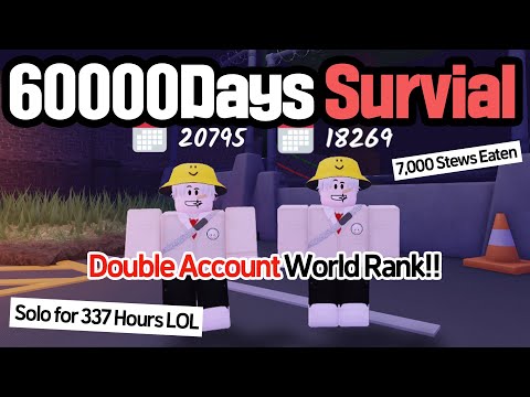 60,000 Days Solo Survival to World Ranker In 99 Nights in the Forest Roblox!