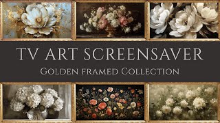 TV ART SLIDESHOW 24/7 | Vintage Floral Gallery 🌼4K Framed Art Screensaver for Living Room