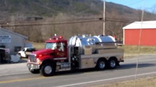 preview picture of video 'Botetourt County - Brush 3, Utility 3, Tanker 3, and Ambulance 457 Responding'