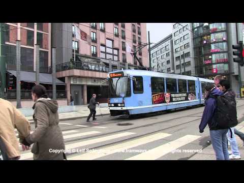 Oslo Tram 104 at Jernbanetorget, Oslo, Norway