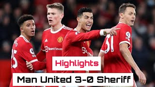Manchester United  3-0 Sheriff Full Match Highlights