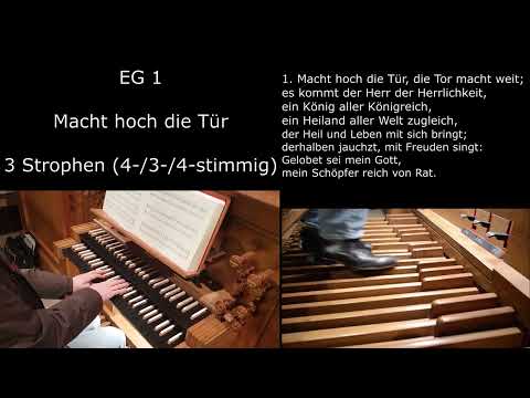 EG 1 - Macht hoch die Tür (Orgelsätze mit Liedtext) - tiefe Lage