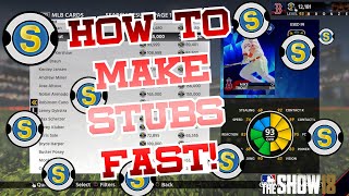 MAKING STUBS IN MLB THE SHOW 18(TIPS & TUTORIAL)