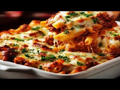 Creamy Baked Pasta with Ground Beef 🍝 | Cheesy Oven Pasta Recipe | Viral Comfort Food 2025