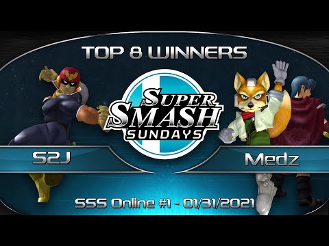 Super Smash Sundays Online #1 S2J (Falcon) vs. Medz (Fox/Marth) - SSBM Singles Top 8 Winners