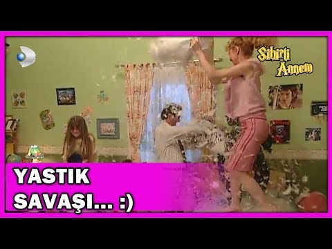 Sadık Ve Betüş Çocuklarla Yastık Savaşı Yapıyor! - Sihirli Annem 14.Bölüm