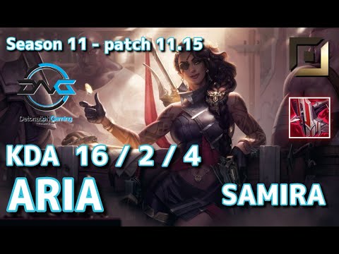 【韓国サーバー/GM】DFM Aria サミーラ(Samira) VS アフェリオス(Aphelios) BOT - Patch11.15 KR Ranked【LoL】