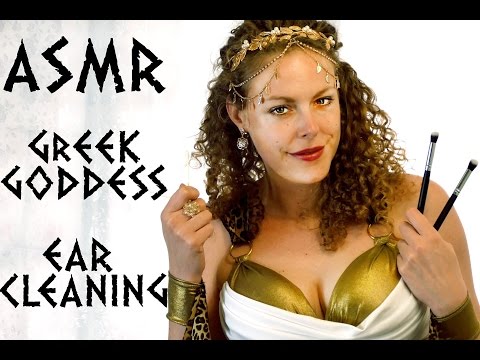 ASMR Ear Cleaning & Exam Greek Goddess Role Play Binaural Ear to Ear, Blowing, Cupping, Whisper Video