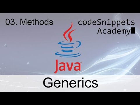 Java Generics 03 Generic Methods