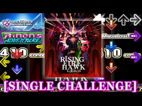 【DDR A】 RISING FIRE HAWK [SINGLE CHALLENGE] 譜面確認＋クラップ