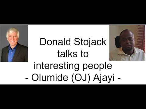 Donald Stojack talks with Olumide (OJ) Ajayi