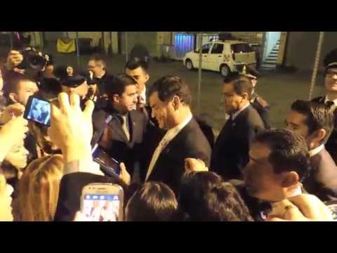 Arrivo a Genova del Presidente della Repubblica dell'Ecuador