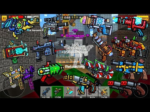 Pixel Gun 3D - All Back Up Weapons Damage + Reloading Animation (16.0 +)