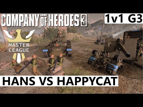 Hans(DAK) vs HappyCat(BRITS) 1v1- Company of Heroes 3 - Master League - G3