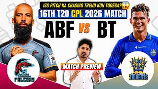Antigua & Barbuda Falcons vs Barbados Tridents, 16th Match CPL 2026 Prediction | ABF vs BT Predic...