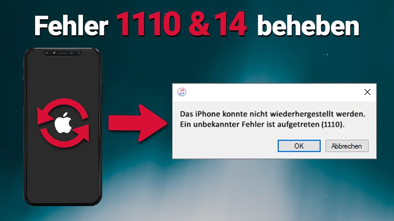 iPhone Speicher voll & hängt beim Apple Logo? iTunes Fehler 1110 und Fehler 14 beheben