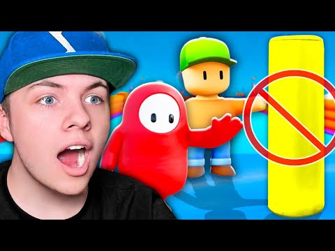 FALL GUYS vs STUMBLE GUYS But We Can't Touch YELLOW!
