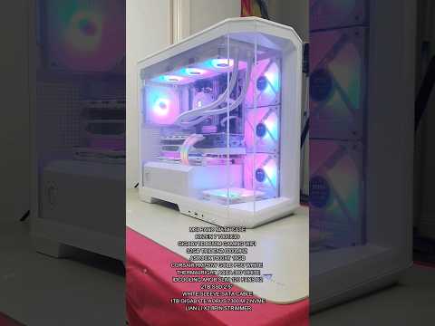 msi mag pano m100r matx white build. without project zero motherboard