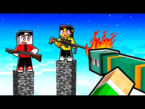 SOPRAVVIVO con LE ARMI SOPRA UN PILASTRO DI BEDROCK su MINECRAFT!