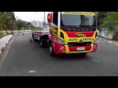 Ensinando baliza de carreta - Auto escola TOPO