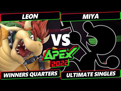 Apex 2022  Winners Quarters - Leon (Bowser) Vs. Miya (Game & Watch) - SSBU Ultimate Tournament