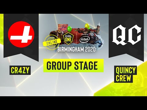 Dota2 - CR4ZY vs. Quincy Crew - Game 1 - ESL One Birmingham 2020 - Group Stage - NA