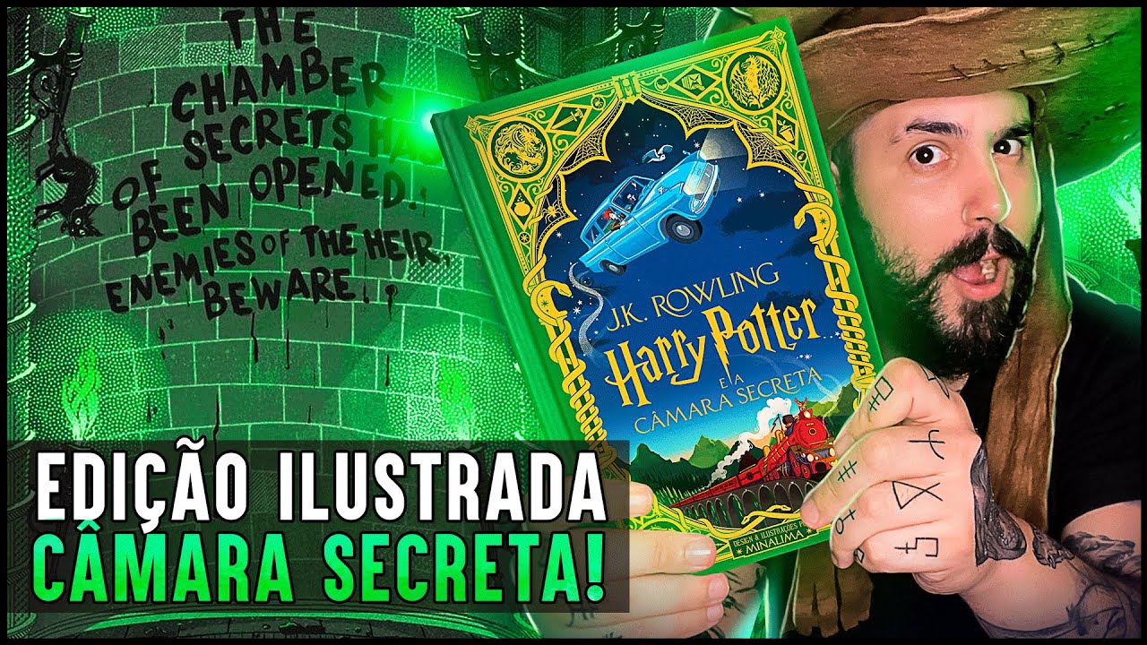 O LIVRO MAIS LINDO DE HARRY POTTER - CÂMARA SECRETA ILUSTRADO MINALINA #HarryPotter
