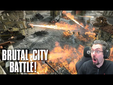 BRUTAL CITY BATTLE! - 2v2 - Company of Heroes 3