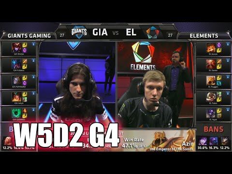GIANTS vs Elements | S5 EU LCS Summer 2015 Week 5 Day 2 | GIA vs EL W5D2 G4