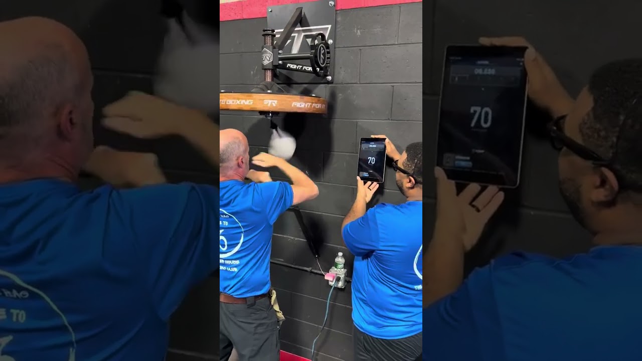 Side-by-side speed bag racing at the Race to 300