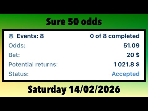 FOOTBALL PREDICTIONS TODAY 14/02/2026 | SOCCER PREDICTIONS TODAY | BETTING TIPS TODAY