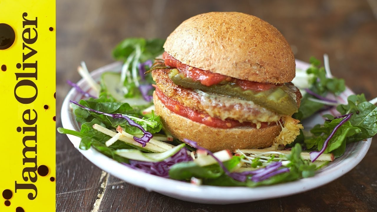 Super food tofu burger: Jamie Oliver