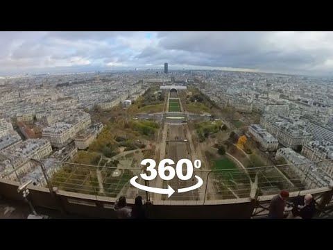 Vídeo 360 do meu terceiro dia em Paris, visitando a Torre Eiffel e Les Invalides.