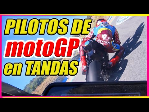 MotoGP riders riding with fans. Incredible lap at Jerez, behind MotoGP riders.