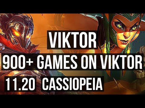VIKTOR vs CASSIOPEIA (MID) | 900+ games, 7/2/7, Dominating | NA Master | v11.20