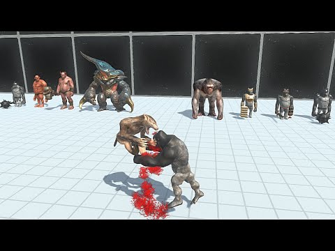 MUTANT PRIMATES VS RANDOM TEAM - Animal Revolt Battle Simulator