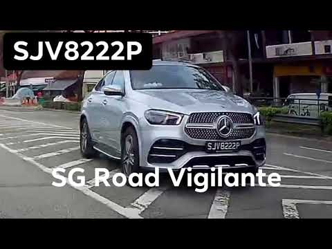 21Mar2021 1635hrs #SJV8222P Mercedes GLE450 cutting chevron marking.